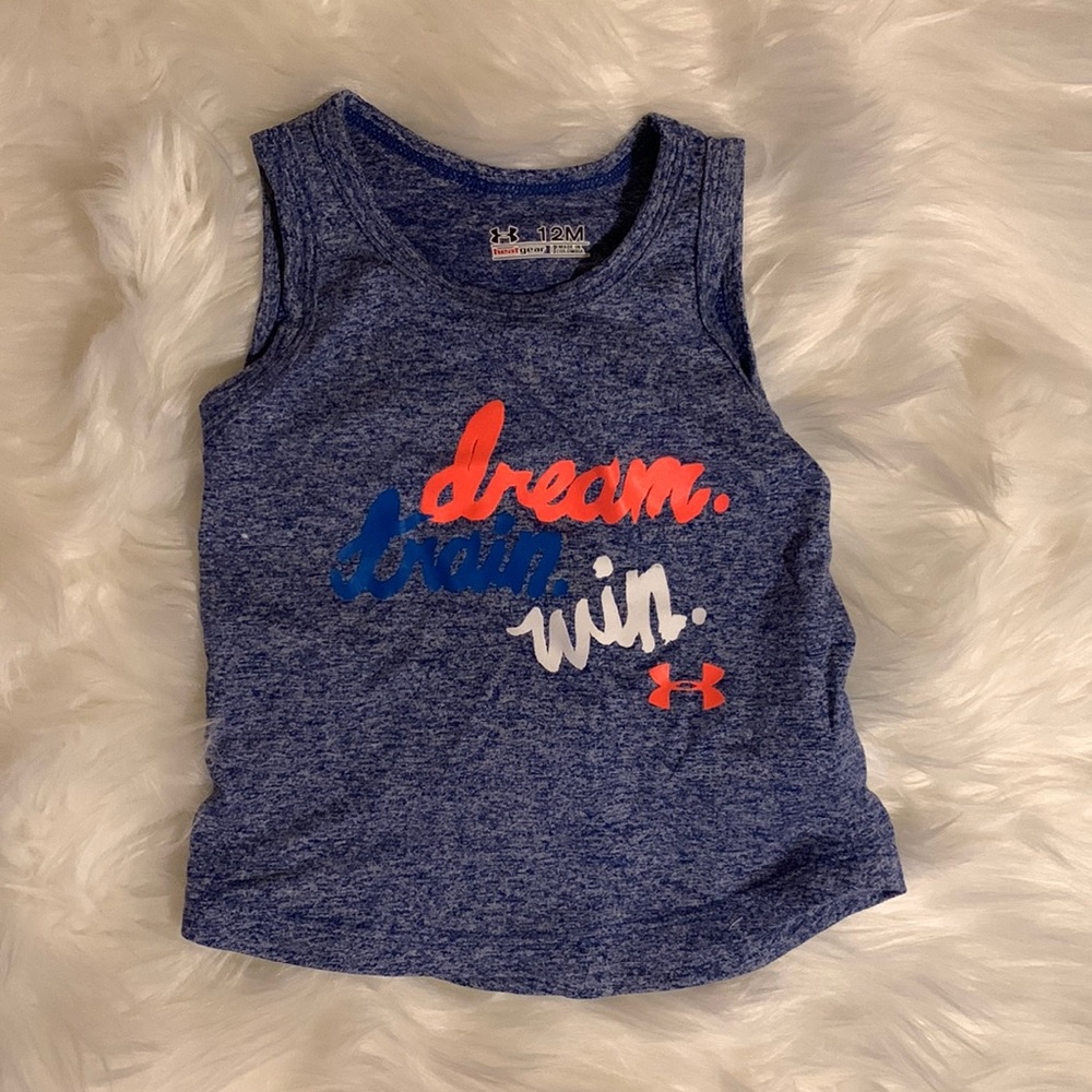 Under Armour. 12M. Blue, casual tank.